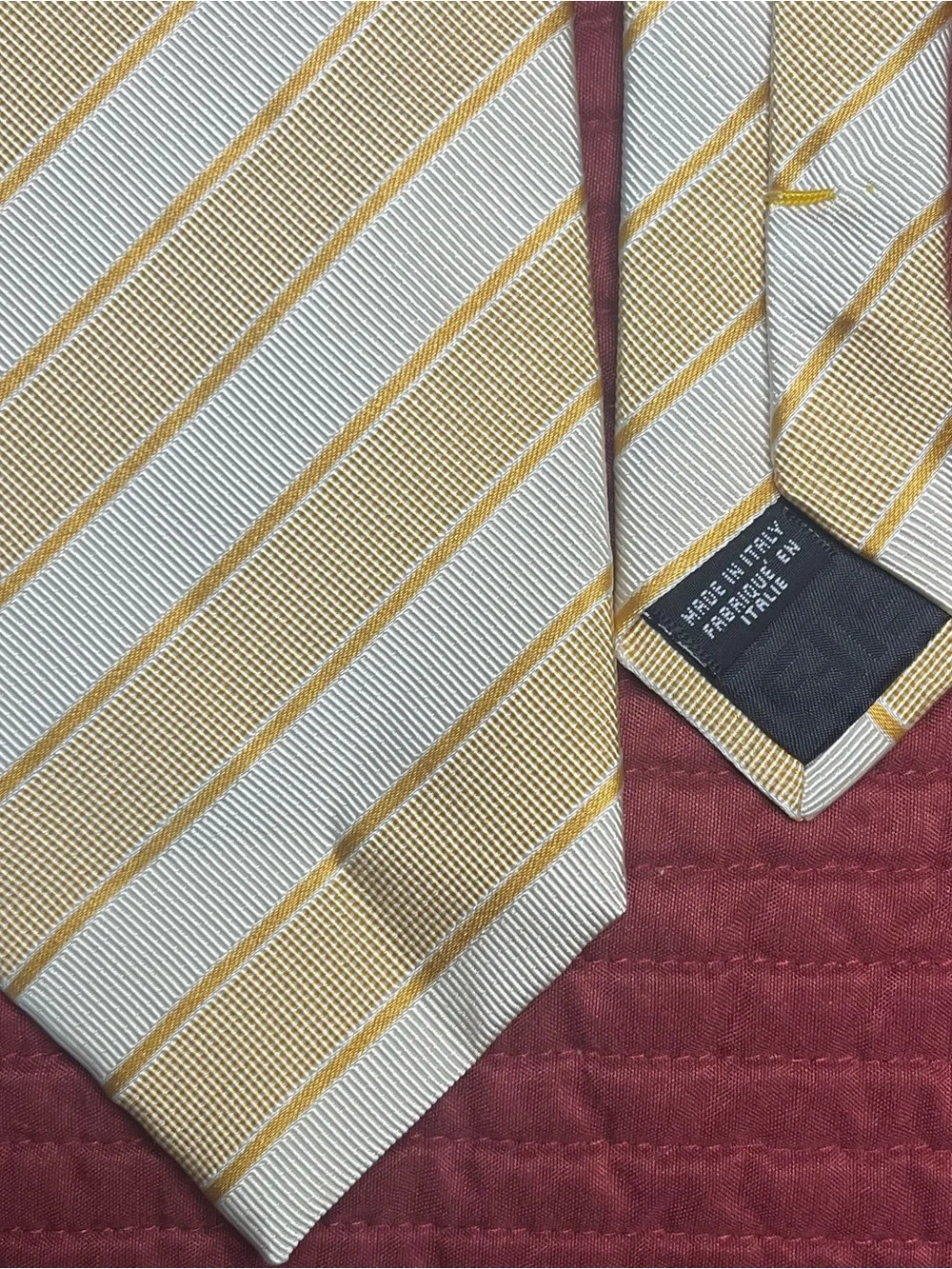 Fendi Diagonal Stripe Silk Blend Tie